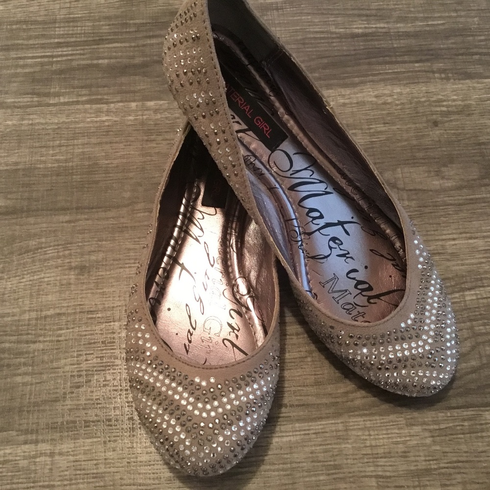 Sparky rhinestone ballet flats, size 6